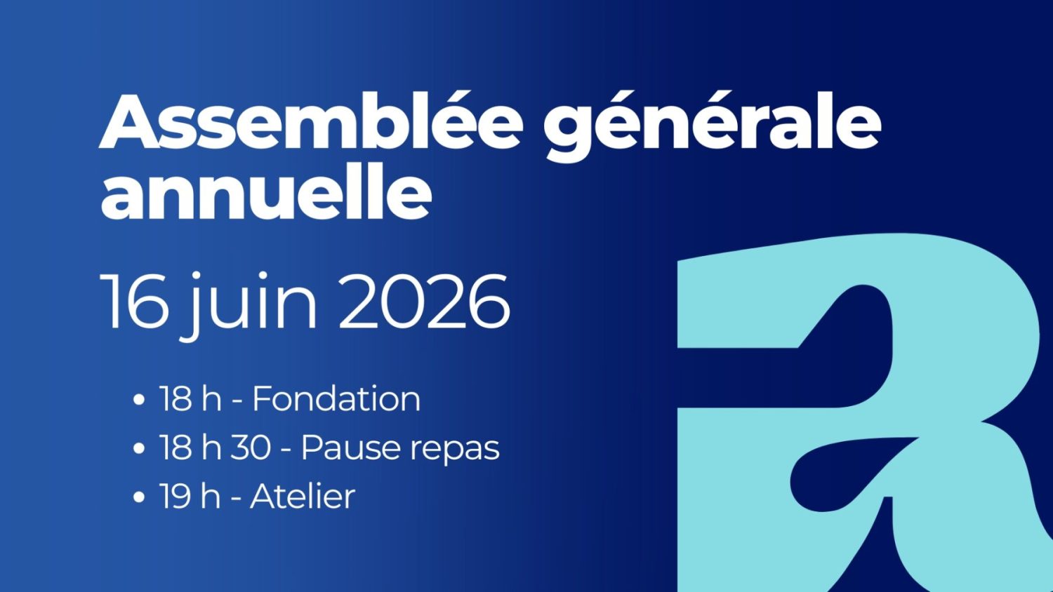 Participez à l’Assemblée générale annuelle de la Fondation et de l’Atelier – 16 juin